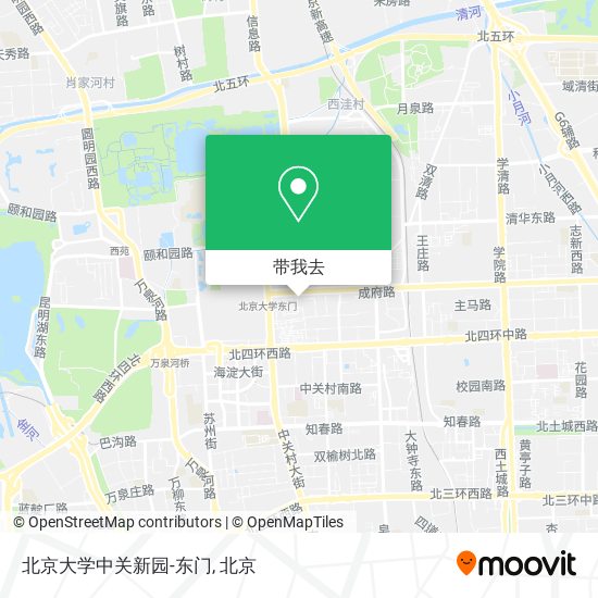 北京大学中关新园-东门地图