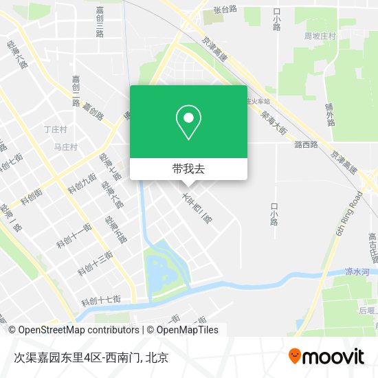 次渠嘉园东里4区-西南门地图