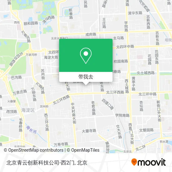 北京青云创新科技公司-西2门地图