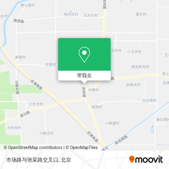 市场路与张采路交叉口地图