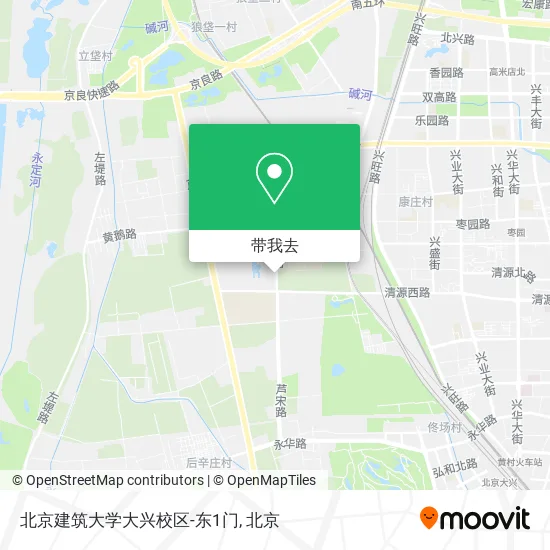 北京建筑大学大兴校区-东1门地图