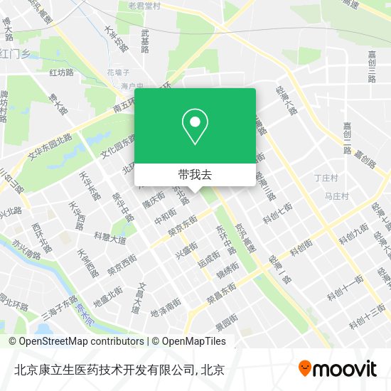 北京康立生医药技术开发有限公司地图