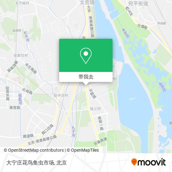 大宁庄花鸟鱼虫市场地图