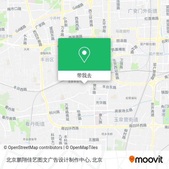 北京鹏翔佳艺图文广告设计制作中心地图