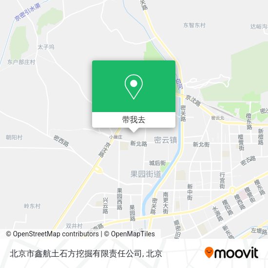 北京市鑫航土石方挖掘有限责任公司地图