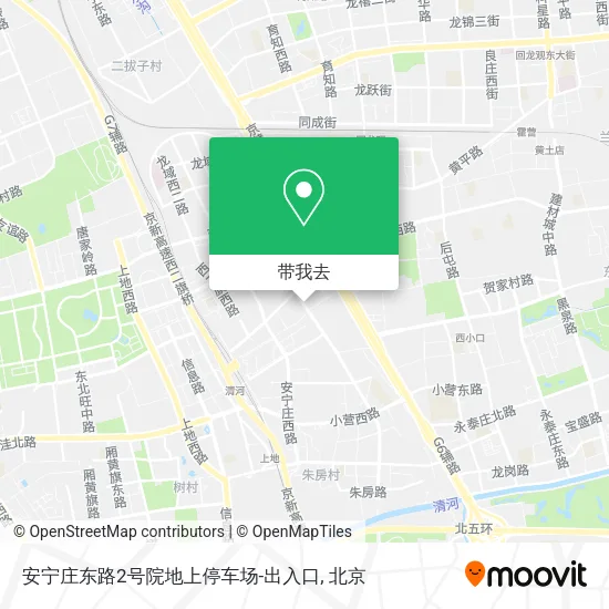 安宁庄东路2号院地上停车场-出入口地图