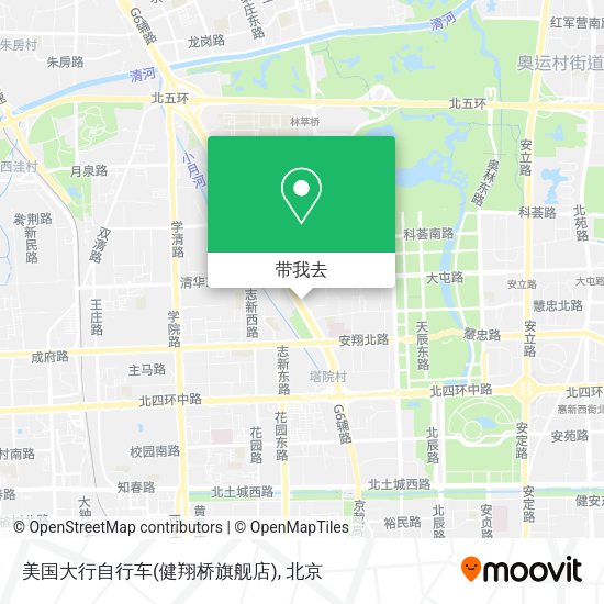 美国大行自行车(健翔桥旗舰店)地图