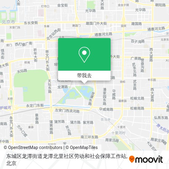 东城区龙潭街道龙潭北里社区劳动和社会保障工作站地图