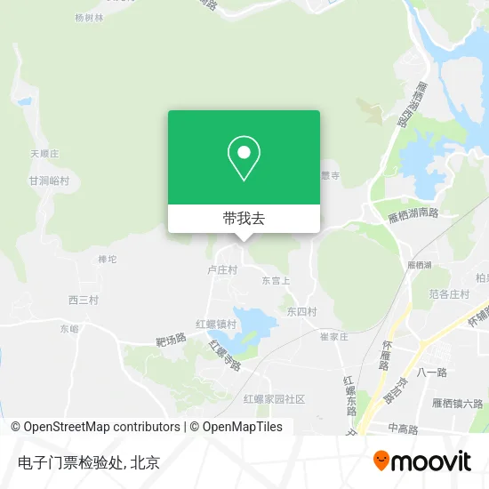 电子门票检验处地图