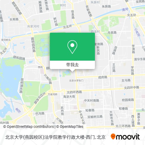 北京大学(燕园校区)法学院教学行政大楼-西门地图