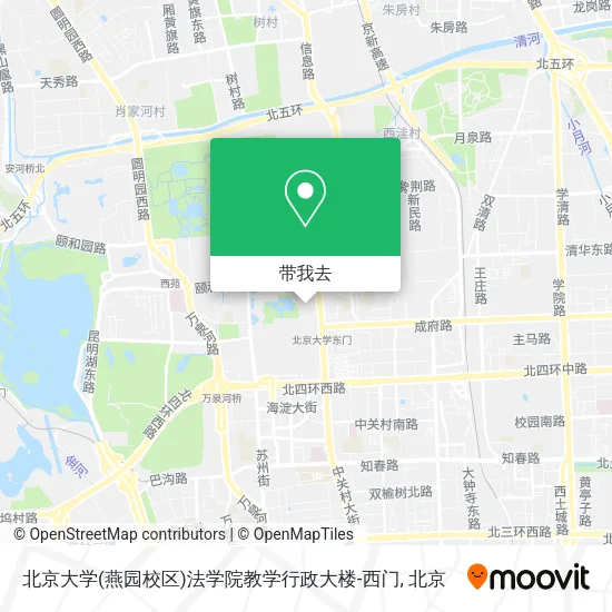 北京大学(燕园校区)法学院教学行政大楼-西门地图