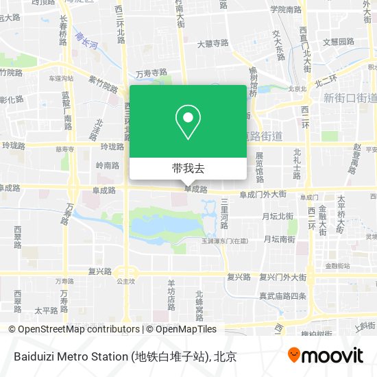 Baiduizi Metro Station (地铁白堆子站)地图