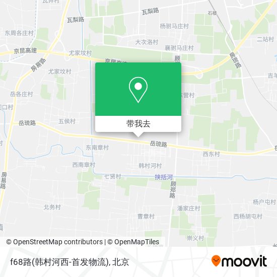 f68路(韩村河西-首发物流)地图