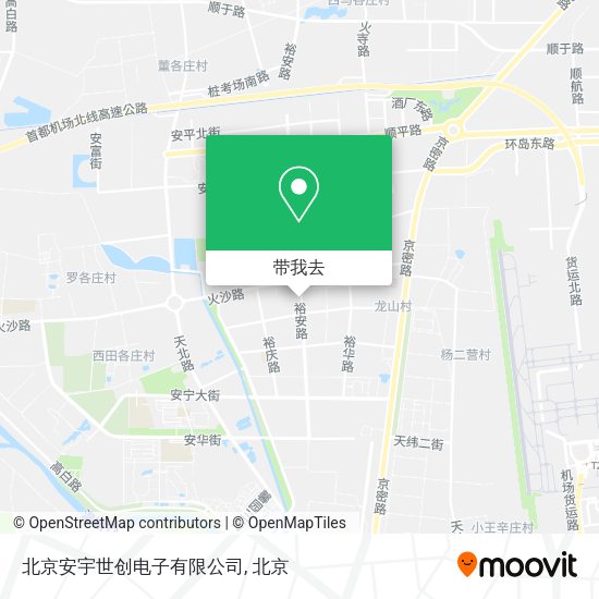 北京安宇世创电子有限公司地图
