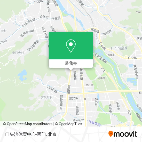门头沟体育中心-西门地图