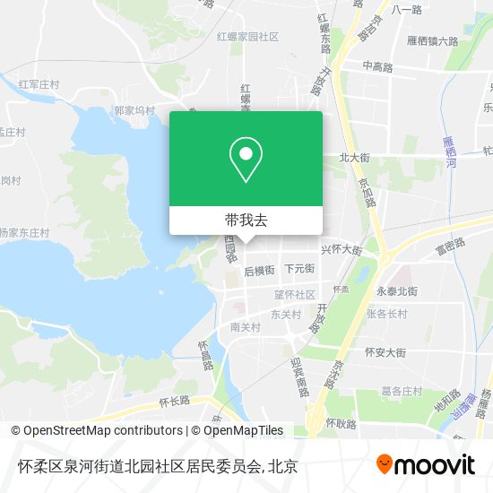 怀柔区泉河街道北园社区居民委员会地图