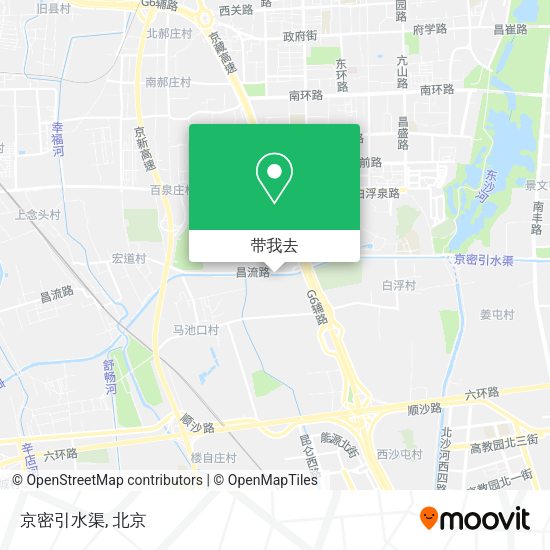 京密引水渠地图