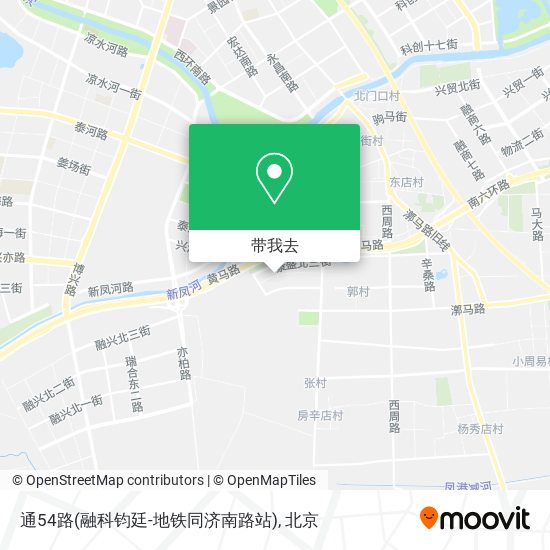 通54路(融科钧廷-地铁同济南路站)地图