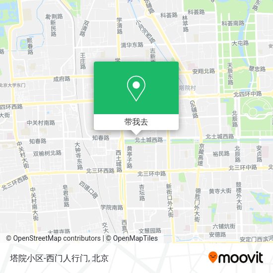 塔院小区-西门人行门地图