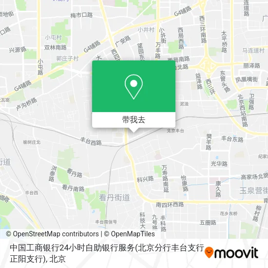 中国工商银行24小时自助银行服务(北京分行丰台支行正阳支行)地图