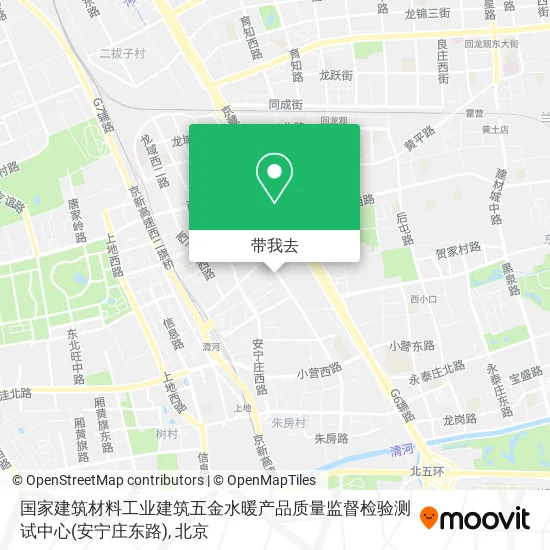 国家建筑材料工业建筑五金水暖产品质量监督检验测试中心(安宁庄东路)地图