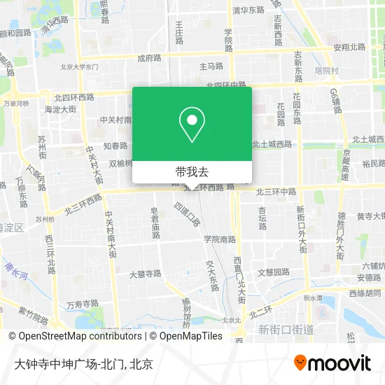 大钟寺中坤广场-北门地图