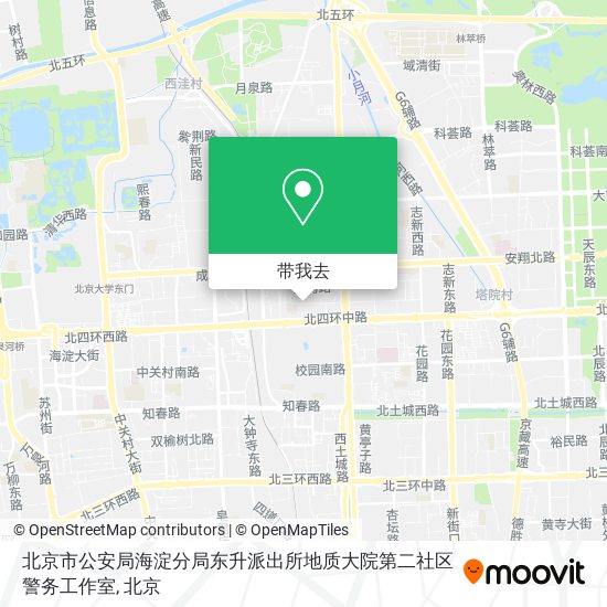 北京市公安局海淀分局东升派出所地质大院第二社区警务工作室地图