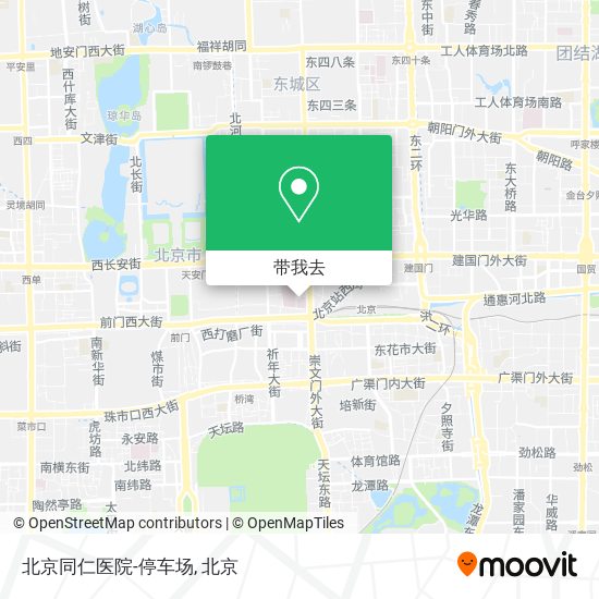 北京同仁医院-停车场地图