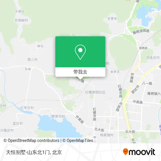天恒别墅-山东北1门地图