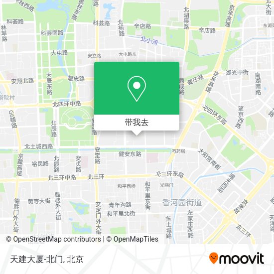 天建大厦-北门地图