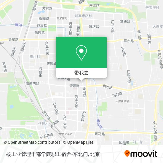 核工业管理干部学院职工宿舍-东北门地图