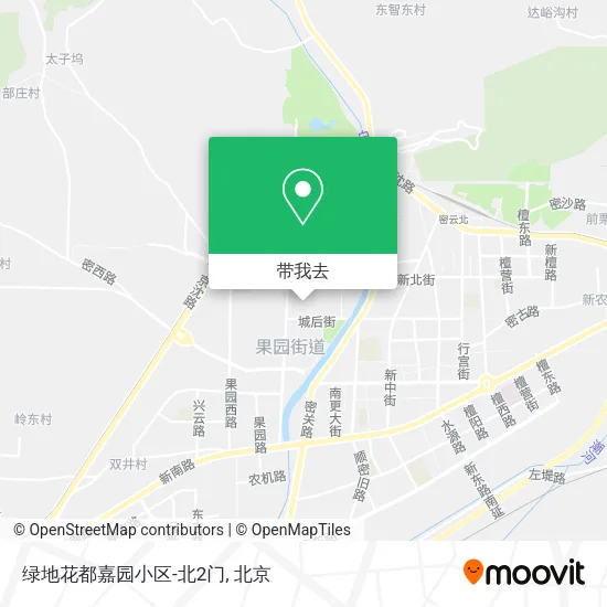 绿地花都嘉园小区-北2门地图