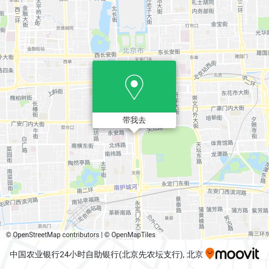 中国农业银行24小时自助银行(北京先农坛支行)地图