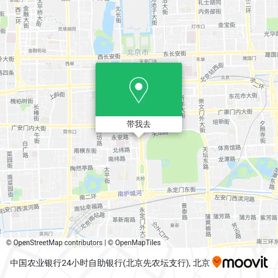 中国农业银行24小时自助银行(北京先农坛支行)地图