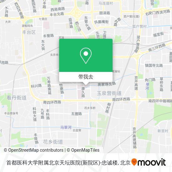 首都医科大学附属北京天坛医院(新院区)-忠诚楼地图