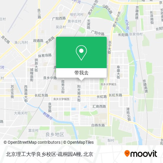 北京理工大学良乡校区-疏桐园A幢地图