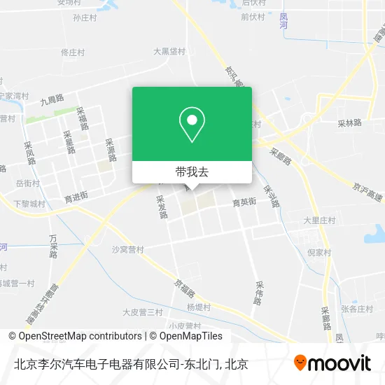 北京李尔汽车电子电器有限公司-东北门地图