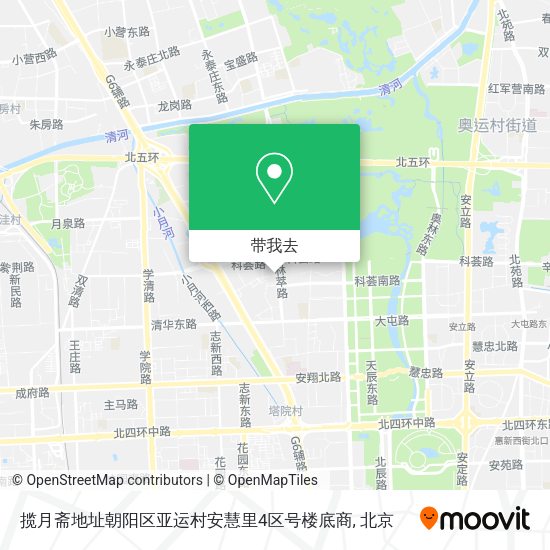 揽月斋地址朝阳区亚运村安慧里4区号楼底商地图