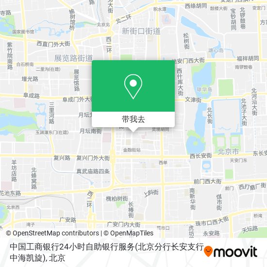 中国工商银行24小时自助银行服务(北京分行长安支行中海凯旋)地图