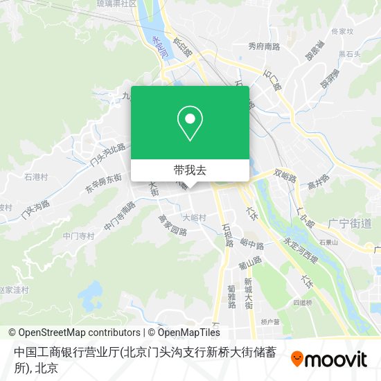 中国工商银行营业厅(北京门头沟支行新桥大街储蓄所)地图