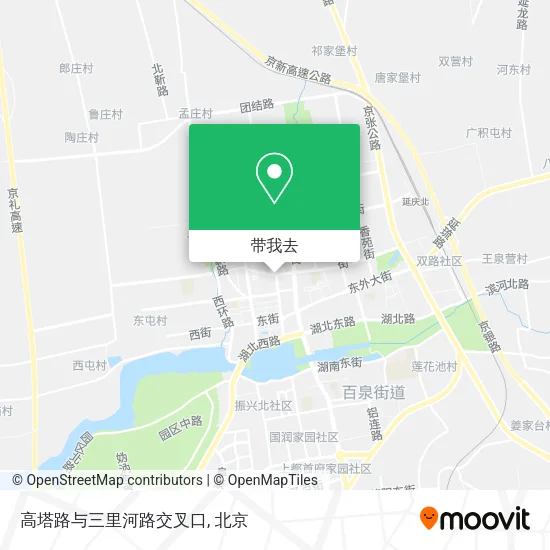 高塔路与三里河路交叉口地图