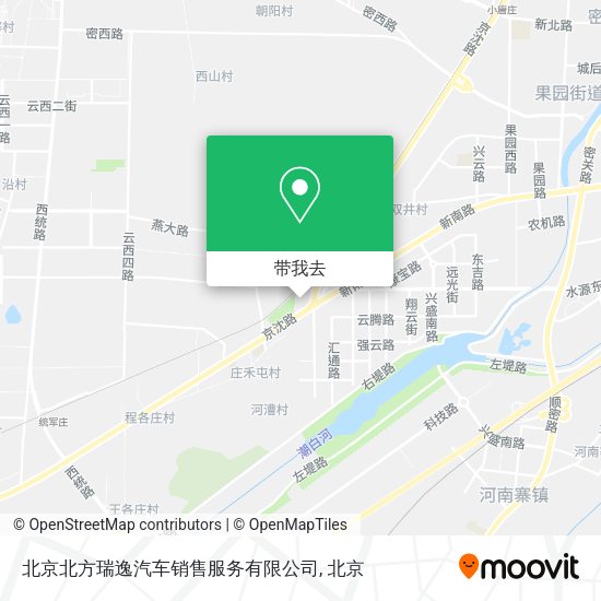 北京北方瑞逸汽车销售服务有限公司地图