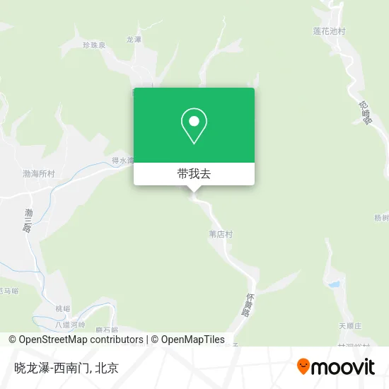 晓龙瀑-西南门地图