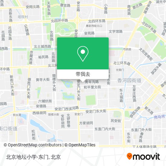 北京地坛小学-东门地图
