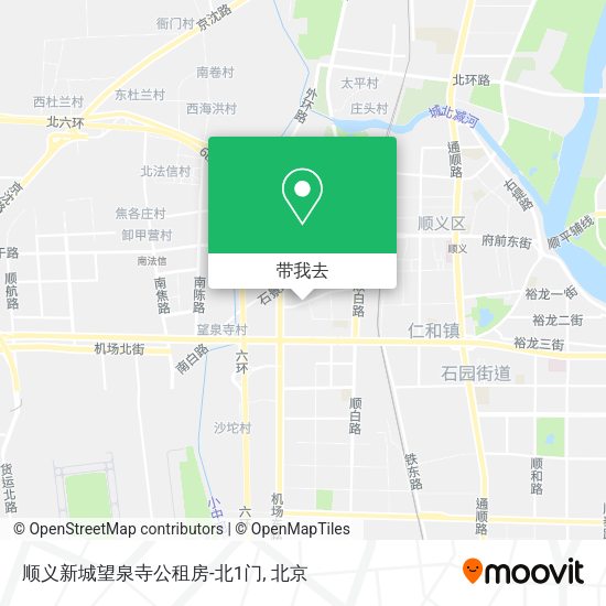 顺义新城望泉寺公租房-北1门地图