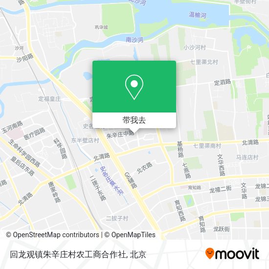 回龙观镇朱辛庄村农工商合作社地图