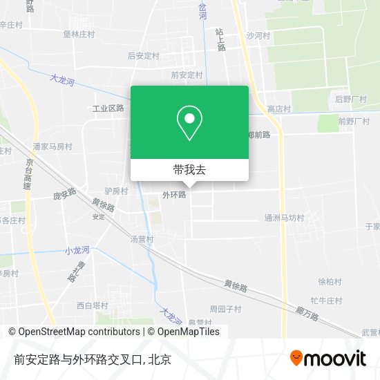 前安定路与外环路交叉口地图