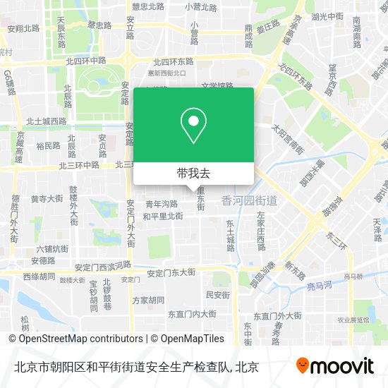 北京市朝阳区和平街街道安全生产检查队地图