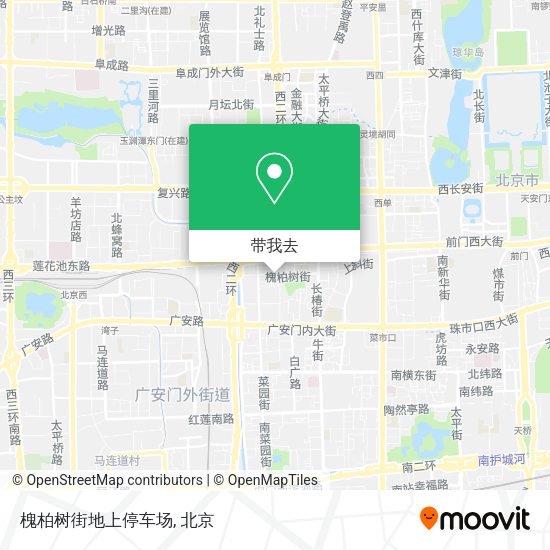 槐柏树街地上停车场地图