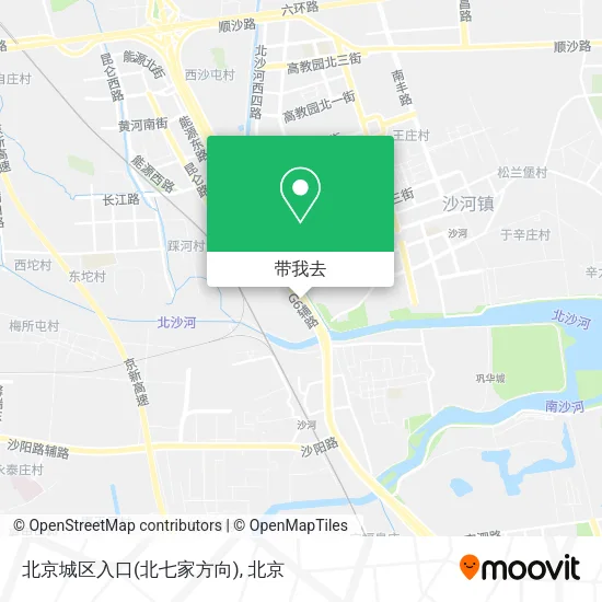 北京城区入口(北七家方向)地图
